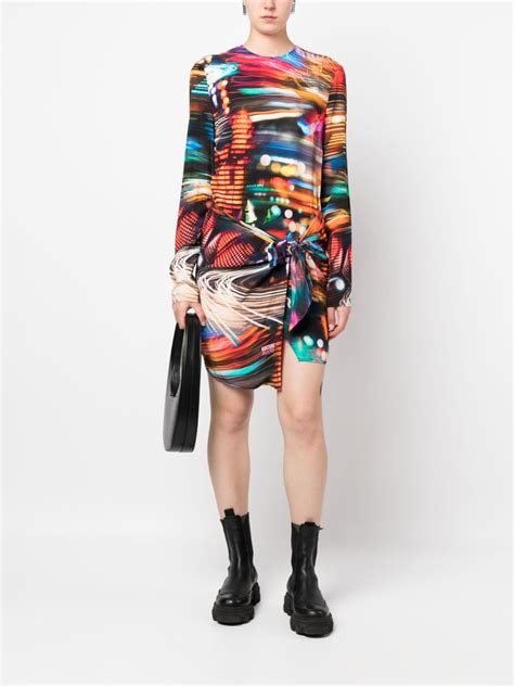 love moschino kleid mit grafischem print